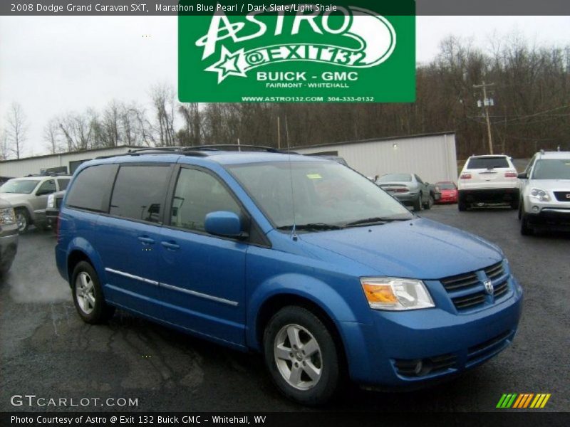 Marathon Blue Pearl / Dark Slate/Light Shale 2008 Dodge Grand Caravan SXT