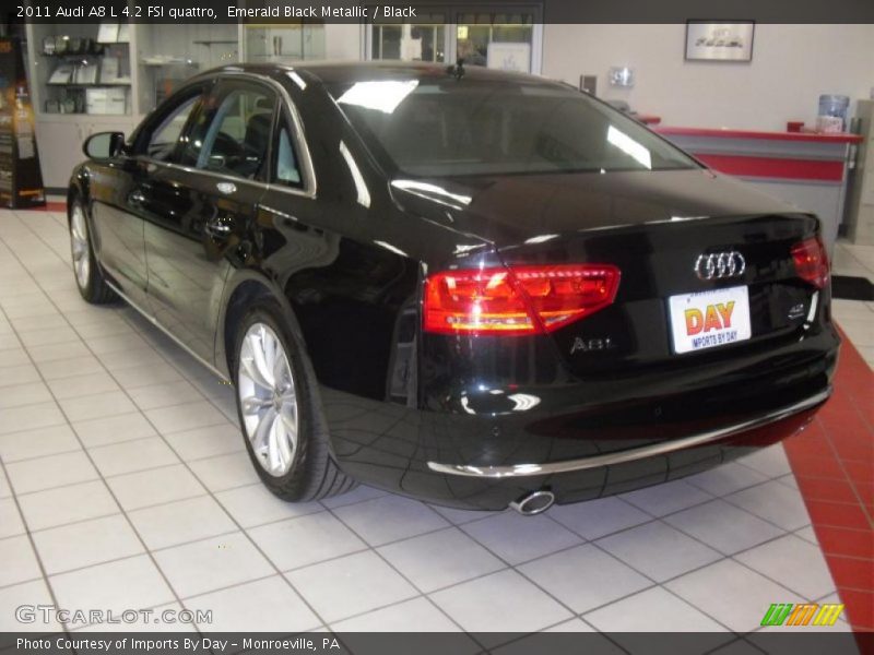 Emerald Black Metallic / Black 2011 Audi A8 L 4.2 FSI quattro