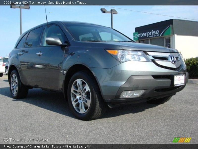 Steel Blue Metallic / Taupe 2008 Acura MDX Technology