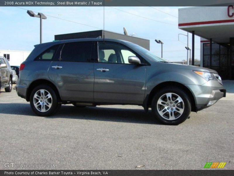 Steel Blue Metallic / Taupe 2008 Acura MDX Technology
