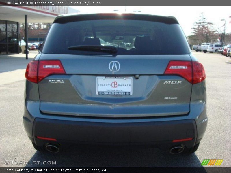 Steel Blue Metallic / Taupe 2008 Acura MDX Technology