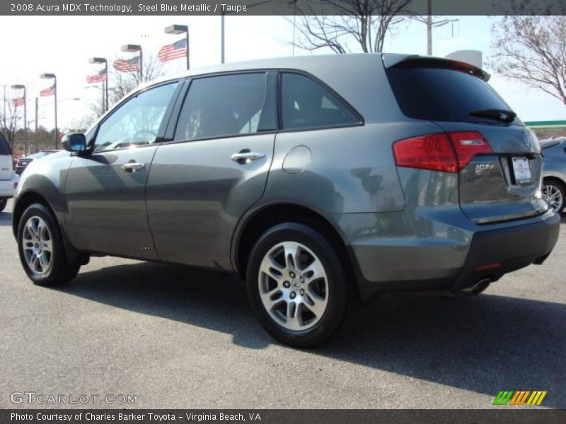 Steel Blue Metallic / Taupe 2008 Acura MDX Technology