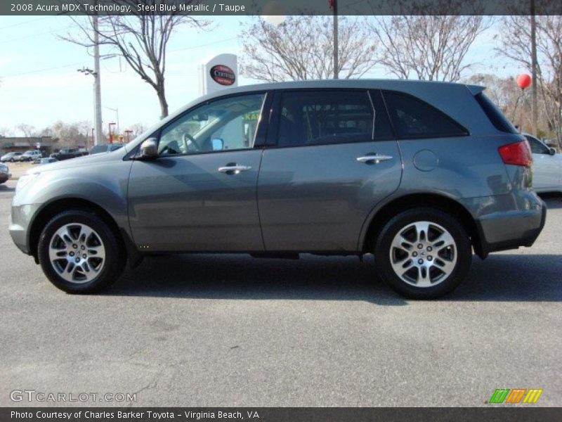 Steel Blue Metallic / Taupe 2008 Acura MDX Technology