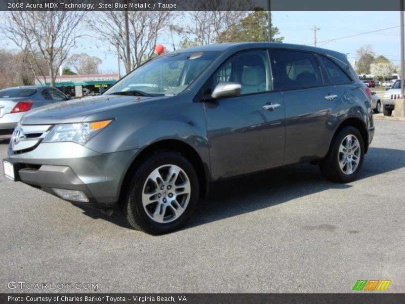 Steel Blue Metallic / Taupe 2008 Acura MDX Technology