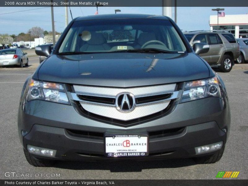 Steel Blue Metallic / Taupe 2008 Acura MDX Technology