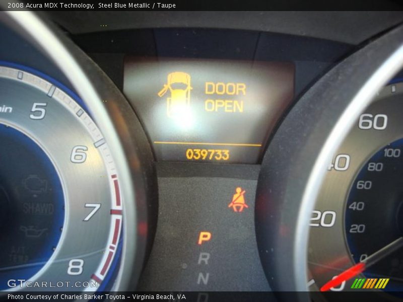 Steel Blue Metallic / Taupe 2008 Acura MDX Technology