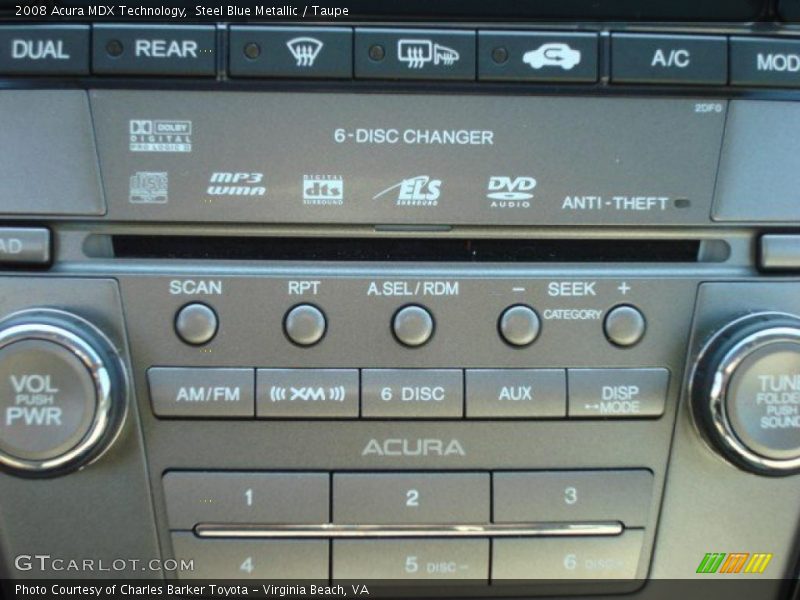 Steel Blue Metallic / Taupe 2008 Acura MDX Technology