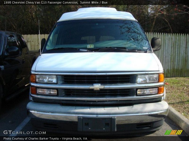 Summit White / Blue 1998 Chevrolet Chevy Van G10 Passenger Conversion