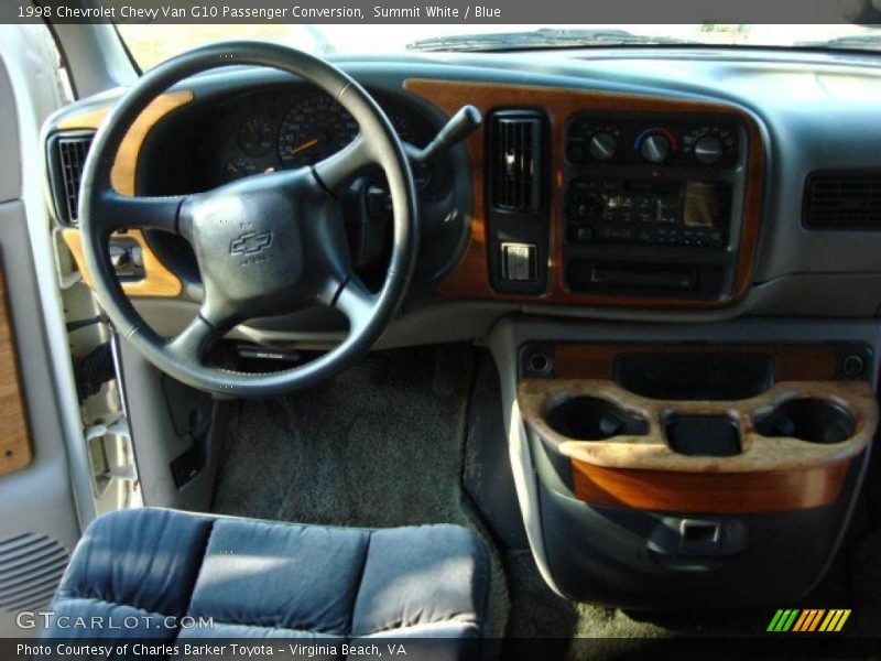 Summit White / Blue 1998 Chevrolet Chevy Van G10 Passenger Conversion