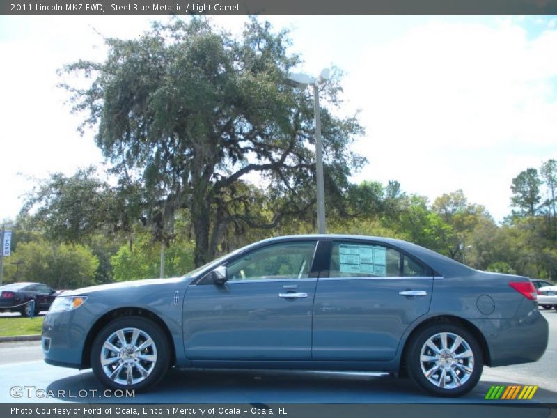 Steel Blue Metallic / Light Camel 2011 Lincoln MKZ FWD