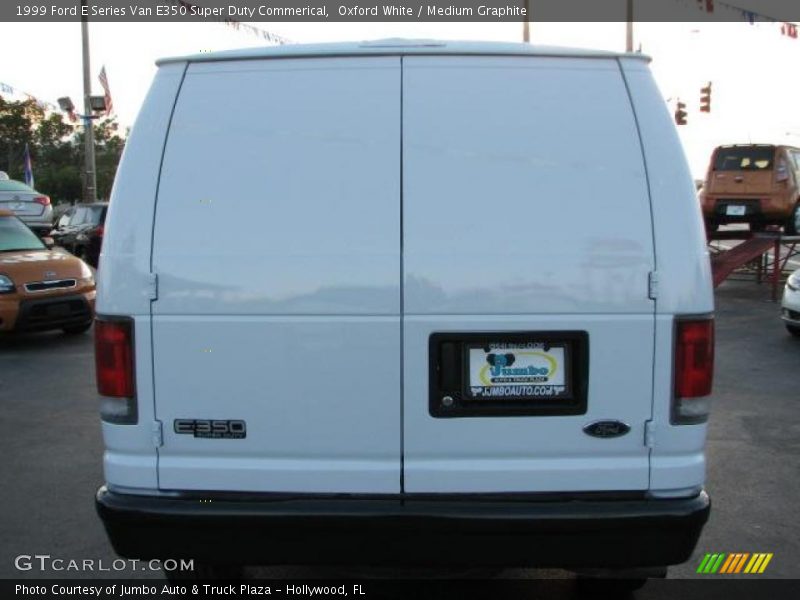 Oxford White / Medium Graphite 1999 Ford E Series Van E350 Super Duty Commerical