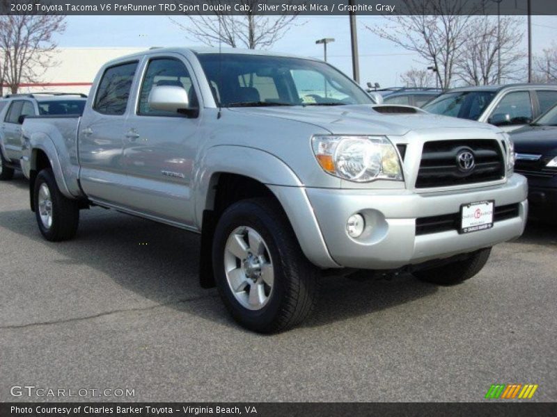 Silver Streak Mica / Graphite Gray 2008 Toyota Tacoma V6 PreRunner TRD Sport Double Cab
