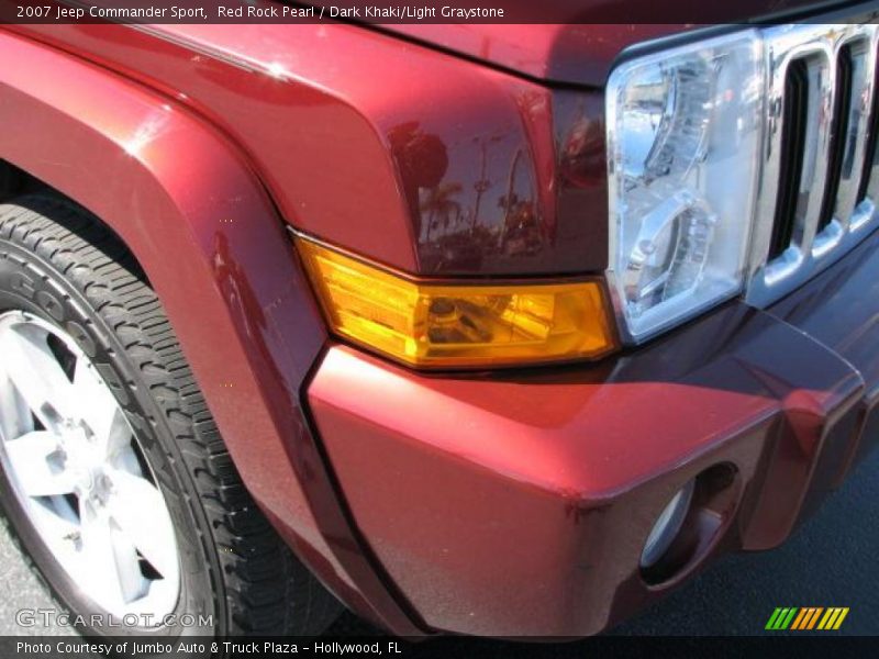 Red Rock Pearl / Dark Khaki/Light Graystone 2007 Jeep Commander Sport