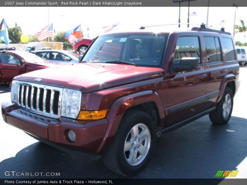 Red Rock Pearl / Dark Khaki/Light Graystone 2007 Jeep Commander Sport