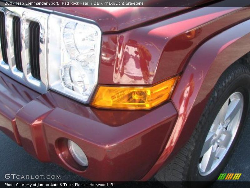 Red Rock Pearl / Dark Khaki/Light Graystone 2007 Jeep Commander Sport