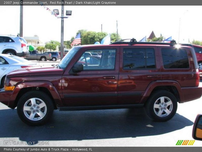 Red Rock Pearl / Dark Khaki/Light Graystone 2007 Jeep Commander Sport
