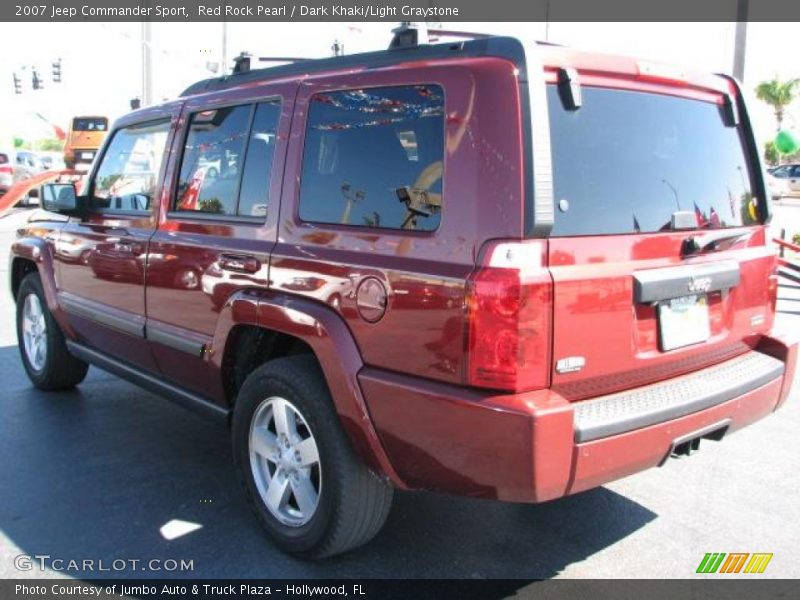 Red Rock Pearl / Dark Khaki/Light Graystone 2007 Jeep Commander Sport