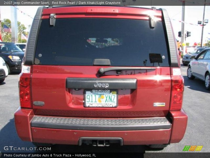 Red Rock Pearl / Dark Khaki/Light Graystone 2007 Jeep Commander Sport