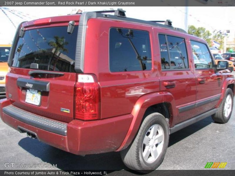 Red Rock Pearl / Dark Khaki/Light Graystone 2007 Jeep Commander Sport