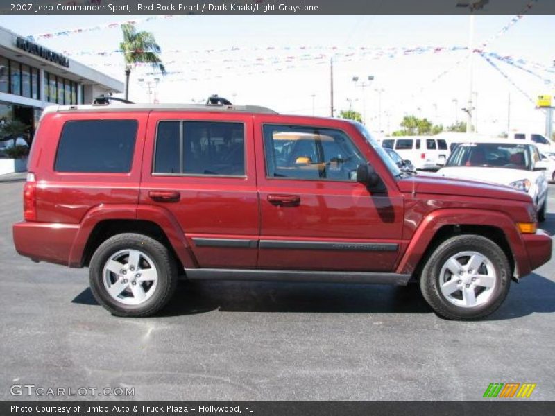 Red Rock Pearl / Dark Khaki/Light Graystone 2007 Jeep Commander Sport