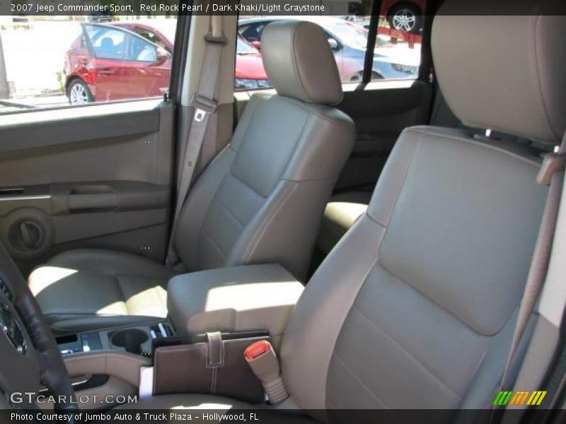 Red Rock Pearl / Dark Khaki/Light Graystone 2007 Jeep Commander Sport