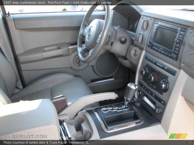 Red Rock Pearl / Dark Khaki/Light Graystone 2007 Jeep Commander Sport