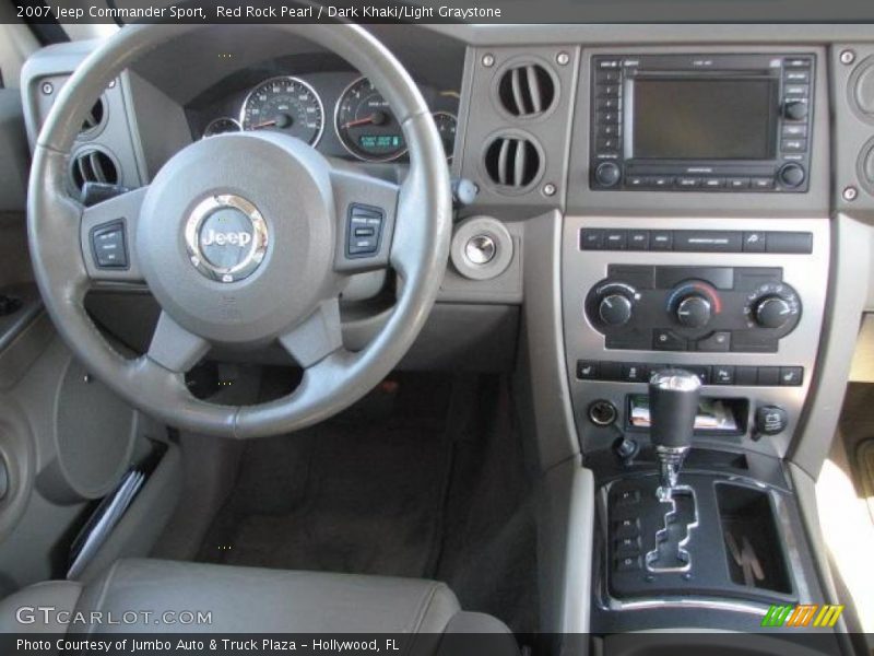 Red Rock Pearl / Dark Khaki/Light Graystone 2007 Jeep Commander Sport