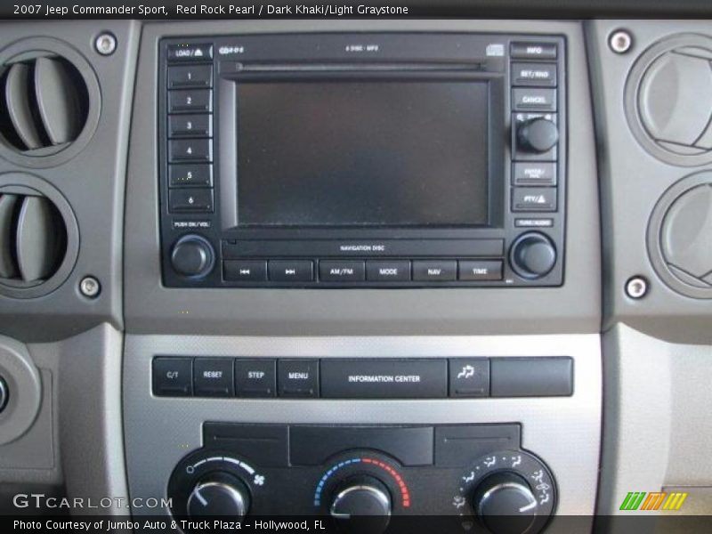 Red Rock Pearl / Dark Khaki/Light Graystone 2007 Jeep Commander Sport