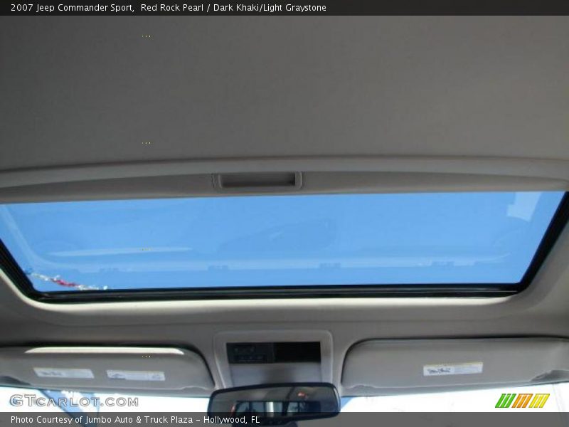 Red Rock Pearl / Dark Khaki/Light Graystone 2007 Jeep Commander Sport