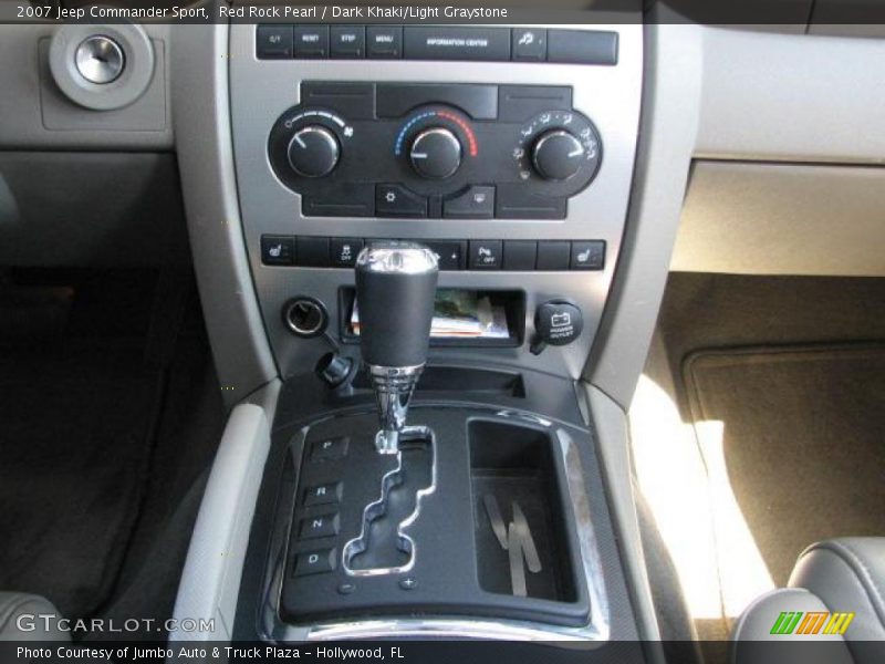Red Rock Pearl / Dark Khaki/Light Graystone 2007 Jeep Commander Sport