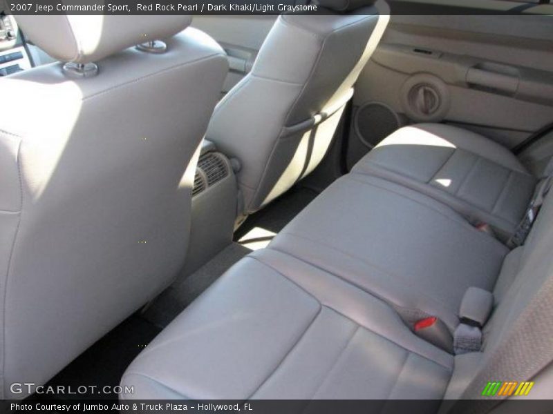 Red Rock Pearl / Dark Khaki/Light Graystone 2007 Jeep Commander Sport