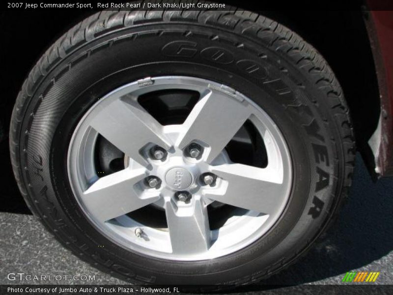 Red Rock Pearl / Dark Khaki/Light Graystone 2007 Jeep Commander Sport