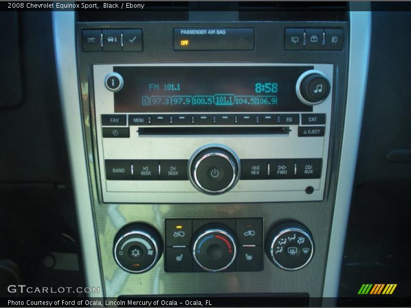 Controls of 2008 Equinox Sport