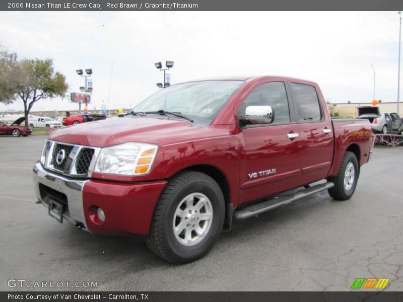 Red Brawn / Graphite/Titanium 2006 Nissan Titan LE Crew Cab