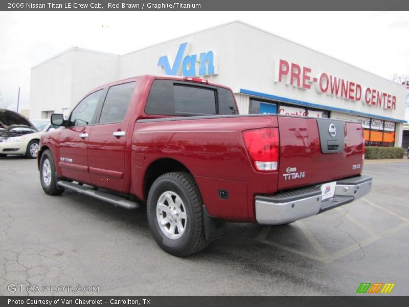 Red Brawn / Graphite/Titanium 2006 Nissan Titan LE Crew Cab