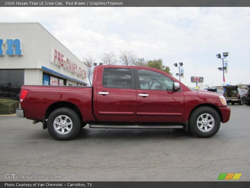 Red Brawn / Graphite/Titanium 2006 Nissan Titan LE Crew Cab