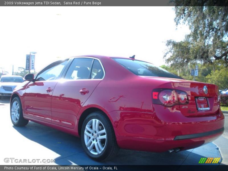 Salsa Red / Pure Beige 2009 Volkswagen Jetta TDI Sedan