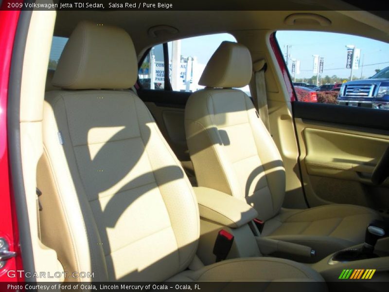 Salsa Red / Pure Beige 2009 Volkswagen Jetta TDI Sedan