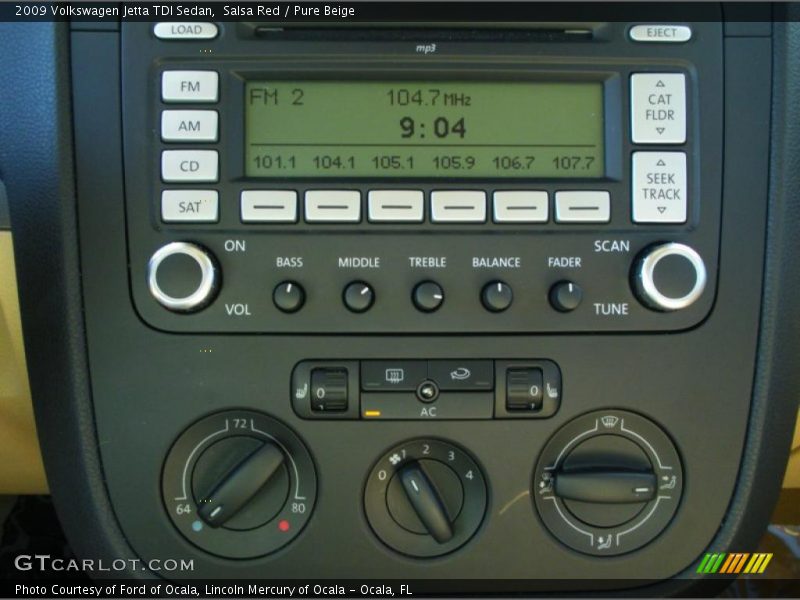 Controls of 2009 Jetta TDI Sedan