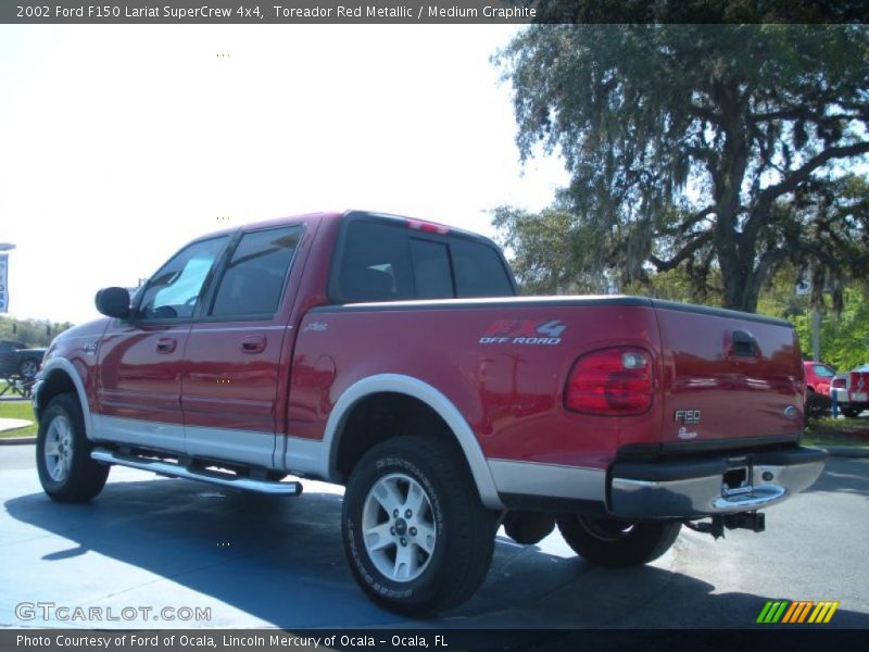 Toreador Red Metallic / Medium Graphite 2002 Ford F150 Lariat SuperCrew 4x4