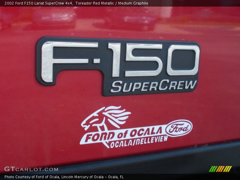 Toreador Red Metallic / Medium Graphite 2002 Ford F150 Lariat SuperCrew 4x4