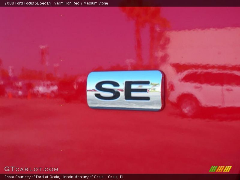 Vermillion Red / Medium Stone 2008 Ford Focus SE Sedan