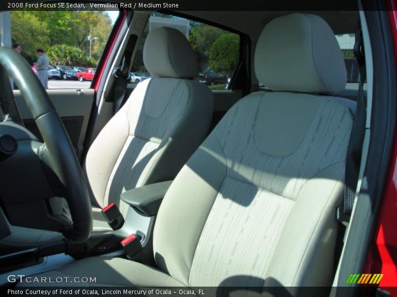 Vermillion Red / Medium Stone 2008 Ford Focus SE Sedan