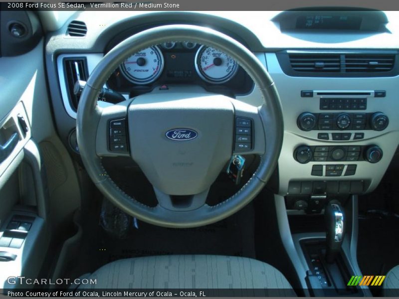 Vermillion Red / Medium Stone 2008 Ford Focus SE Sedan