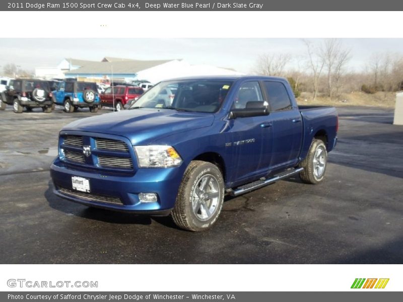 Deep Water Blue Pearl / Dark Slate Gray 2011 Dodge Ram 1500 Sport Crew Cab 4x4