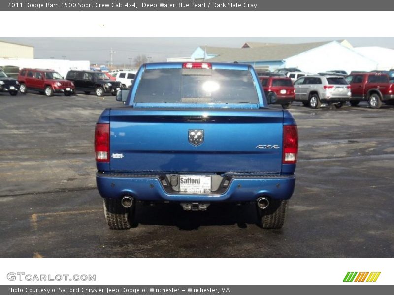 Deep Water Blue Pearl / Dark Slate Gray 2011 Dodge Ram 1500 Sport Crew Cab 4x4