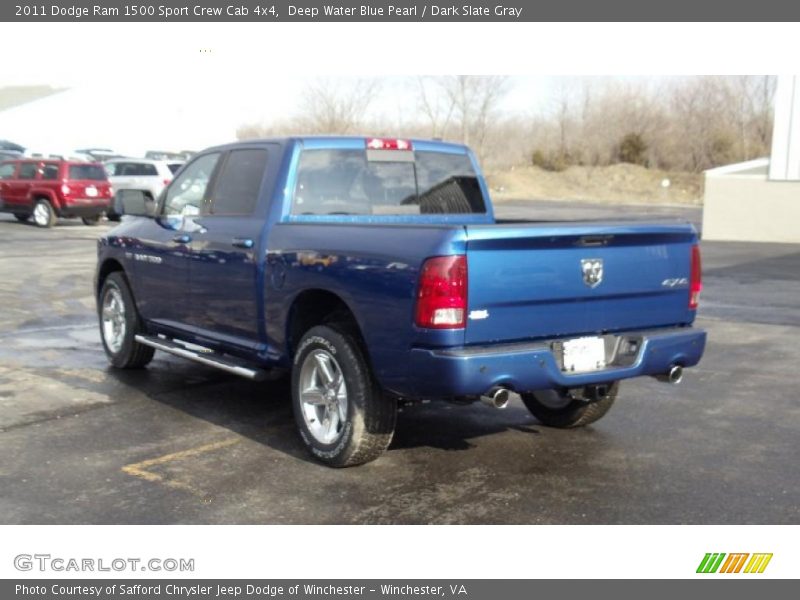 Deep Water Blue Pearl / Dark Slate Gray 2011 Dodge Ram 1500 Sport Crew Cab 4x4