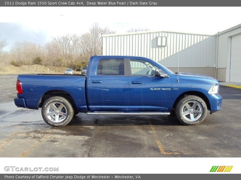 Deep Water Blue Pearl / Dark Slate Gray 2011 Dodge Ram 1500 Sport Crew Cab 4x4