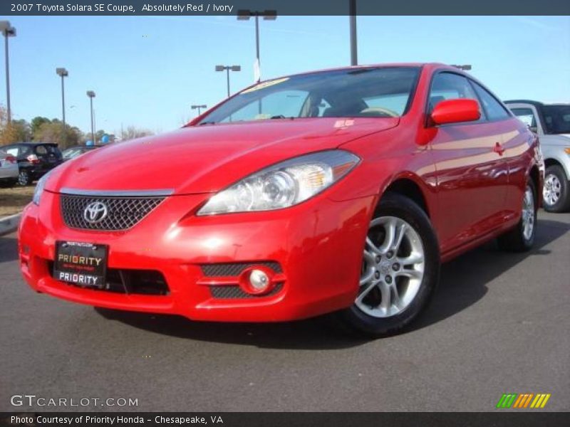 Absolutely Red / Ivory 2007 Toyota Solara SE Coupe