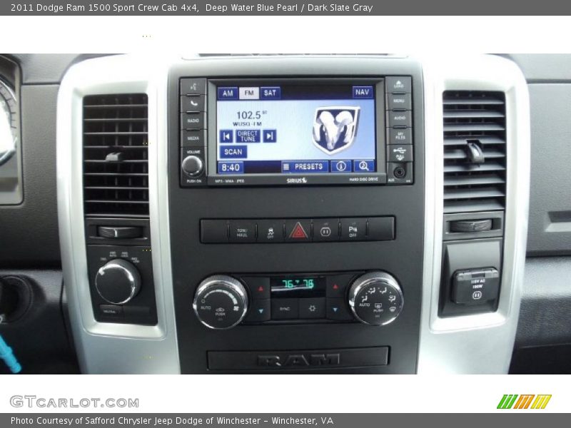 Deep Water Blue Pearl / Dark Slate Gray 2011 Dodge Ram 1500 Sport Crew Cab 4x4